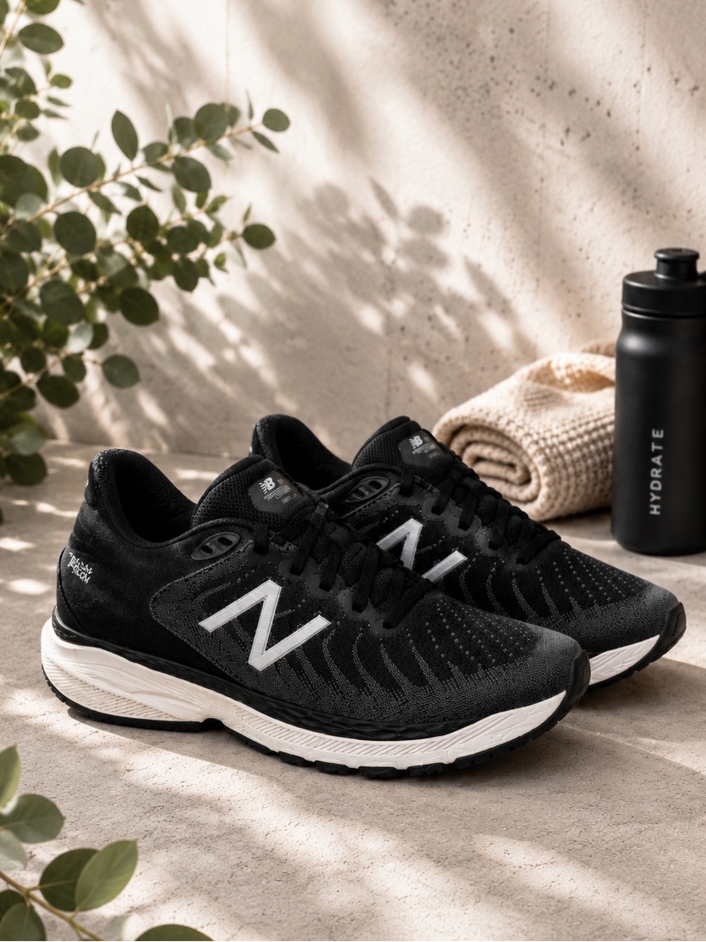New Balance Women's Black and Gray Fresh Foam Running Shoes